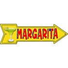 Margarita Novelty Embossed Metal Arrow Sign Directional 17" x 5" Wall Decor