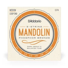D'Addario EJ74 Mandolin Strings, Phosphor Bronze, Medium 11-40 EJ74