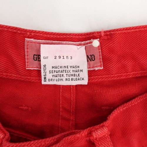 Vintage Guess Jeans Womens 27 Red Tapered High Rise Usa Made 90S - Picture 12 of 12