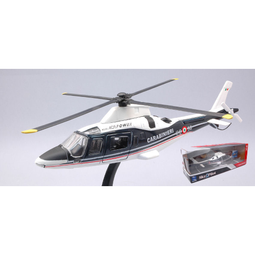 Hélicoptère Agusta AB 139 Die-cast - Réplique Officielle 1/48ème - 31 Cm Avec Socle - Modèle Détaillé Pour Collection Ou Jeu - 2