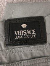 Vintage Versace Women's Nylon Light Gray Pants 28 Waist 31 Inseam Lightweight