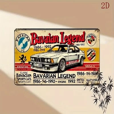 OHNE Blechschild Bavaria Legend BMW 635 CSi E24 Vintage Metallschild TEL4055