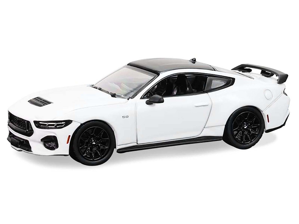 2024 FORD MUSTANG OXFORD WHITE 1/64 DIECAST MODEL CAR BY