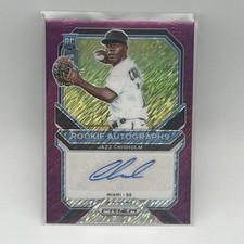 2021 Panini Prizm #RA-JZ Jazz Chisholm RC Auto Purple Shimmer # /7