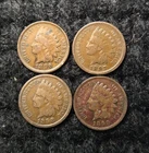 1800s 4 Coin Indian Head Cent Lot Nice Album Fillers Full Dates 1896-1899