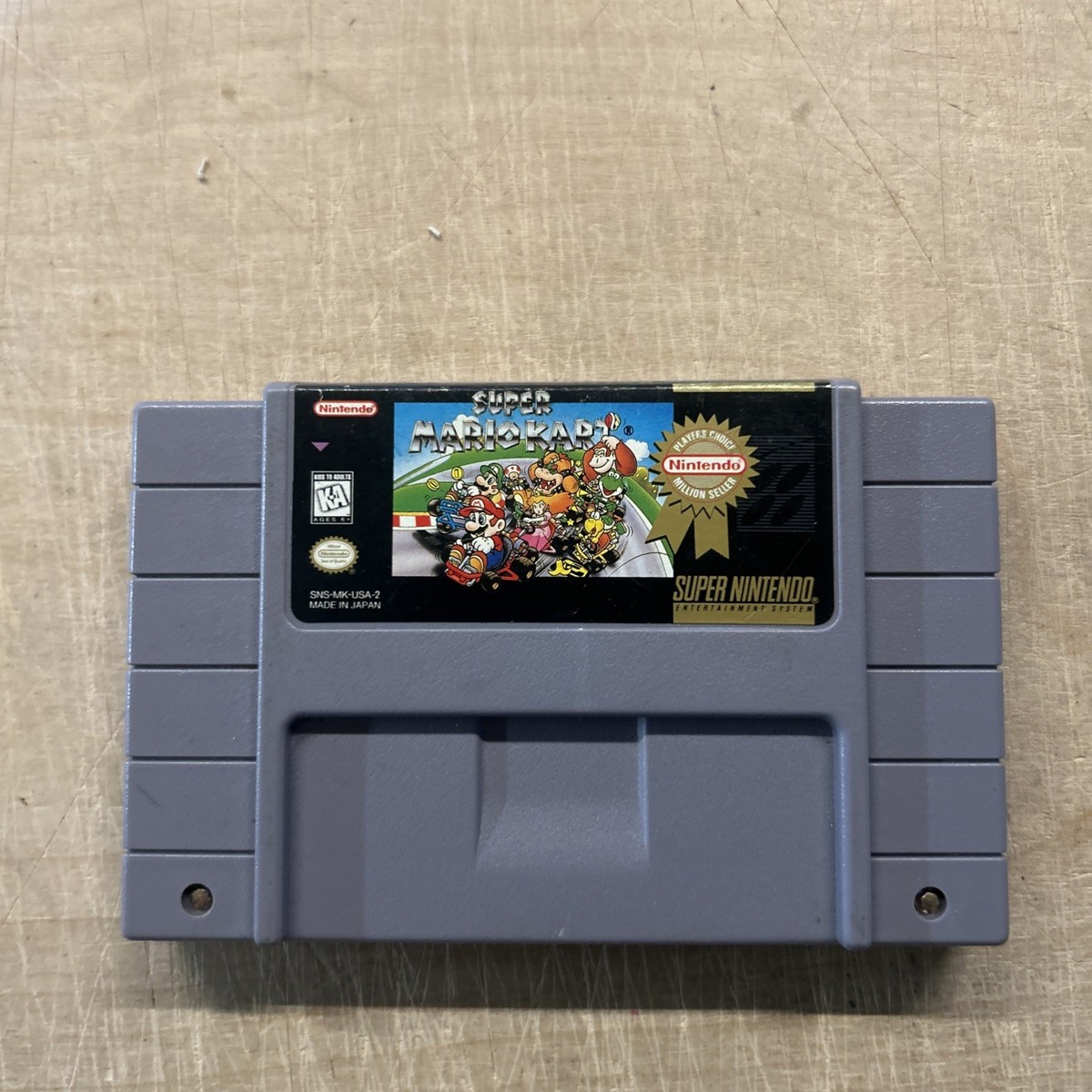 Super Mario Kart – SNES Cartridge (1992, Nintendo)