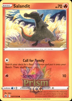 Salandit 27/159 Common Crown Zenith Pokemon