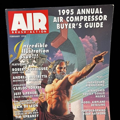 Air Brush-Action Magazine Feb 1995 Amazing Illustration Robert Rodriguez