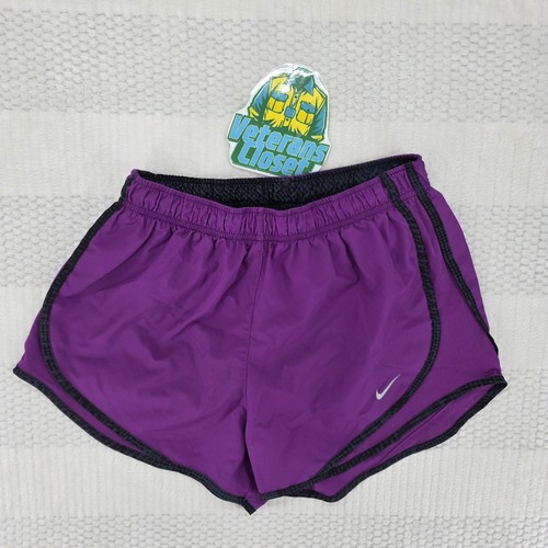 Nike Dri-FIT Run Shorts Girls Youth M Medium Purple Black Athletic Running EUC