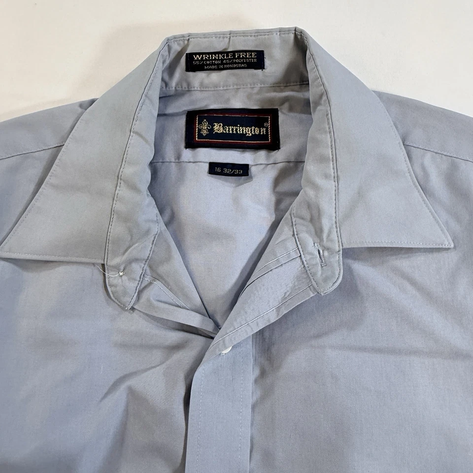 Vtg Wrinkle-free Barrington Light Blue Oxford Dress Shirt Men’s Sz 16 32/33 - Image 3 of 4
