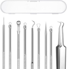 5PCS Blackhead Remover Comedone Extractor Kit - Professional Stainless Steel Too
