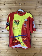 Louis Garneau Half Zip Cycling Jersey Shirt Team RAMS 2003 Red Yellow Mens XL