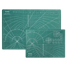 ASelected 2Pcs Self-Healing Cutting Mats, A3 (42x28cm), A4 (28x20cm), Green