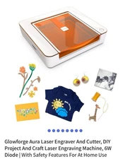 Glowforge Aura Craft Laser Cutter with Filter. Brand New
