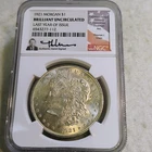 1921 ~ MORGAN SILVER DOLLAR ~ NGC BRILLIANT UNCIRCULATED ~ LIGHT TONING!