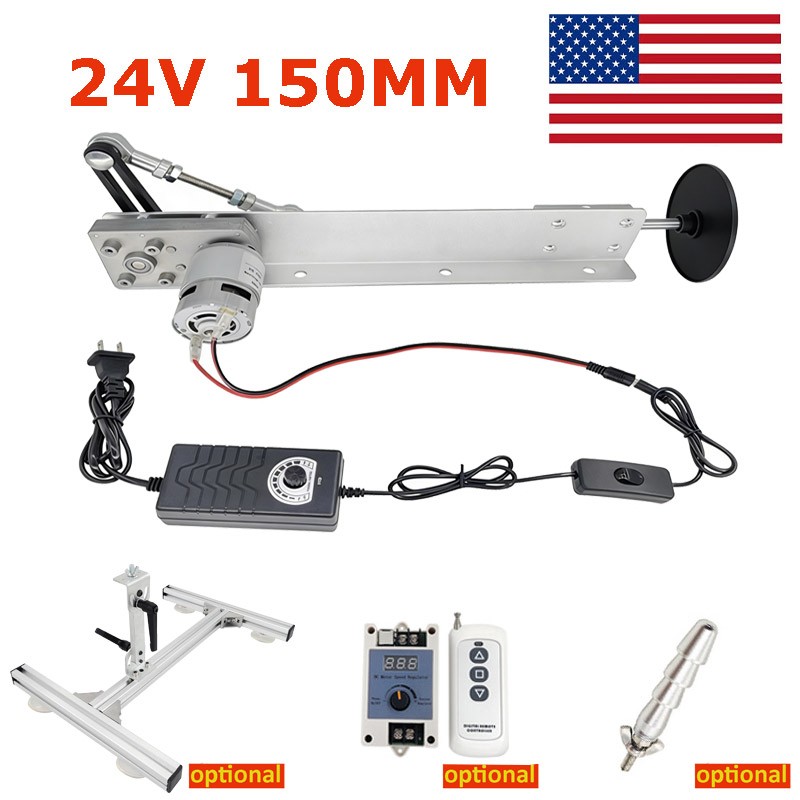 Electric Reciprocating Linear Actuator Motor 24V 120RPM 150mm 6 inch Stroke Fast