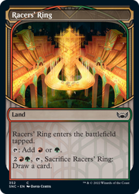 4x (352) Racers' Ring - FOIL - SHOWCASE SKYSCRAPER MTG Streets of New Capenna NM