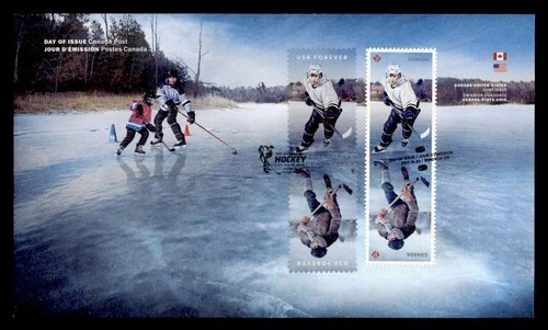 DR WHO 2017 CANADA FDC JOINT ISSUE USA HOCKEY SPORTS COMBO M79733