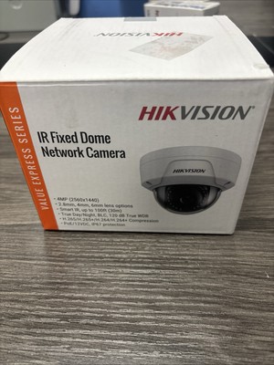 Brand New HIKVISION IR FIXED DOME NETWORK CAMERA 2.8, 4, 6 mm options 4MP