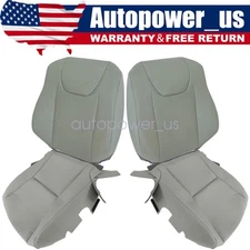 Driver / Passenger Bottom / Top Seat Cover For 2010-15 Lexus RX350 RX450h Gray