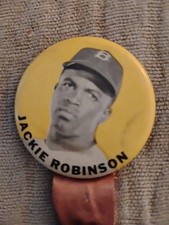 PM-10 JACKIE ROBINSON PIN WITH RIBBON AND BAT EXCELLENT CONDITION NO RUST