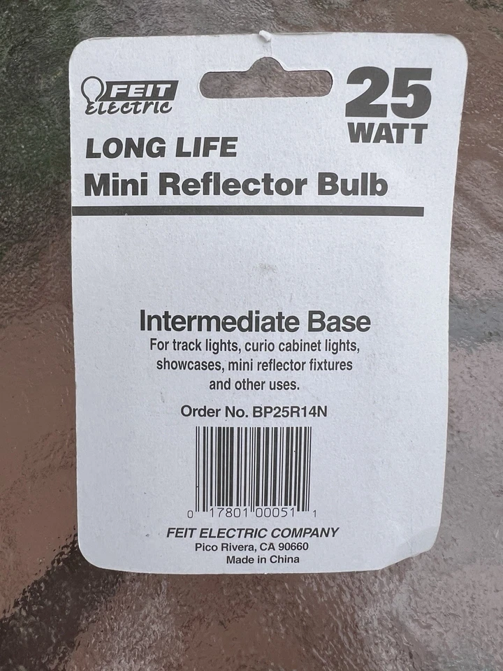 Feit Mini Reflector Short Neck Light Bulb R14 25W Standard Base Brand New - Image 2 of 2