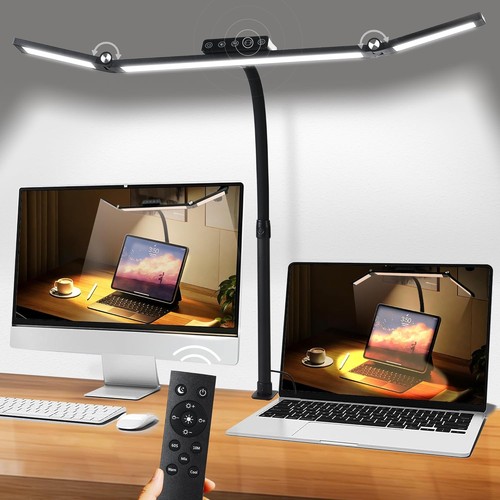 Long Arm LED Desk Lamp with Clamp Touch Sensitive Dimmable Home Office Architect