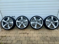 Gebrauchte Audi Felgen Rotor titan matt glanzgedreht mit Sommerreifen