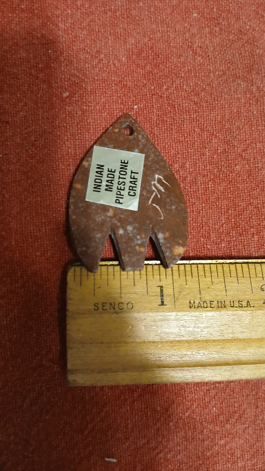 Authentic Native American Crafted Pipestone Penda… - image 3