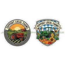 Support Local Farms Vinyl Decal Sticker Farming Agriculture Food 2 Pack B Support Local Farms Vinyl Decal Sticker Farming Agriculture Food 2 Pack B