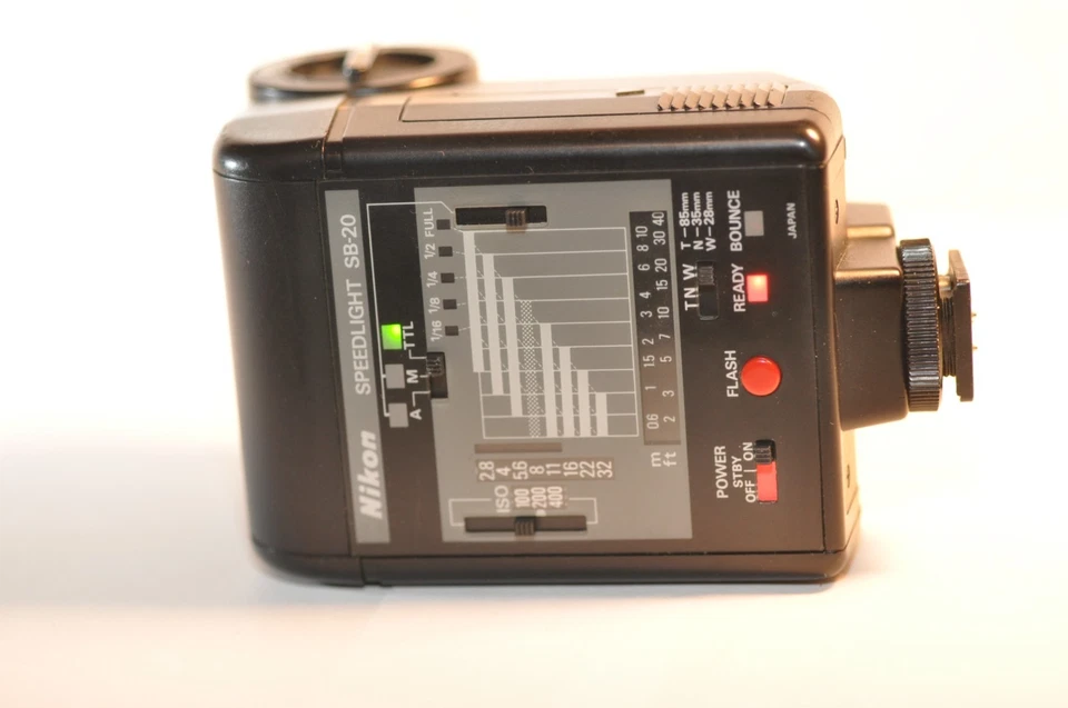 Nikon SB-20 SB 20 Speedlight A-TTL Flash for FILM Camera F5 N80 F100 FM2n FE2 FA - Image 2 of 4