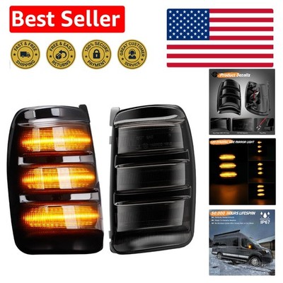 LED Turn Signal Lights for Side Mirrors - Smoked Lens for Ford Transit 2015-2024