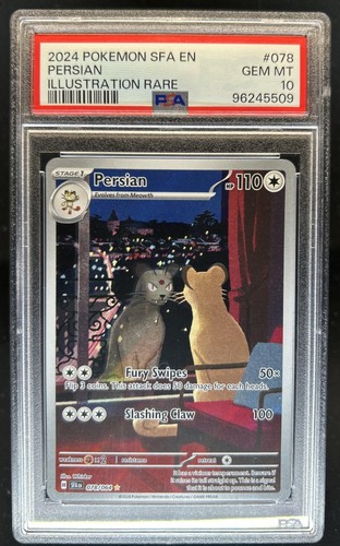 2024 Pokemon Shrouded Fable Persian Illustration Rare #078/064 PSA 10 GEM (09)