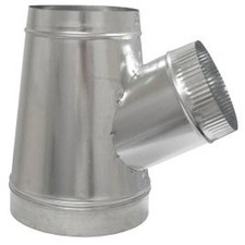 CODY 800884 Leg Crimp Wye 8x8x4 Crimp Hemmed Galvanized Steel