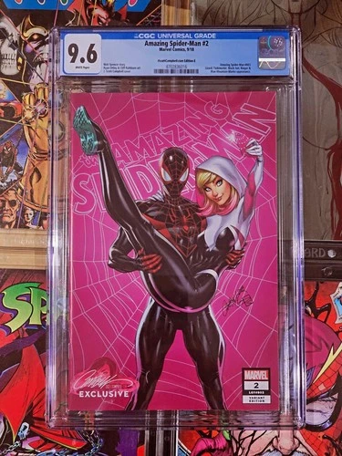 Marvel CGC 9.6 Amazing Spider-Man #2 J. Scott Campbell Variant Cover 2018