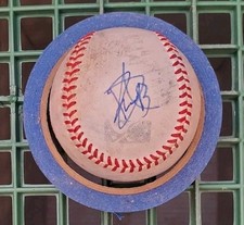 Autographed Baseball game used ROLDY BRITO Colorado Rockies 