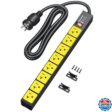 DEWENWILS Heavy Duty Power Strip 20AMP, 8 AC Outlets, Overload Protection Surg