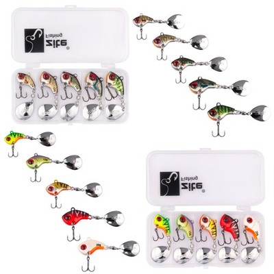 Spin Jigs Jigspinner Set 10-20g Barschköder 5 Stück mit Tackle-Box Zite Fishing