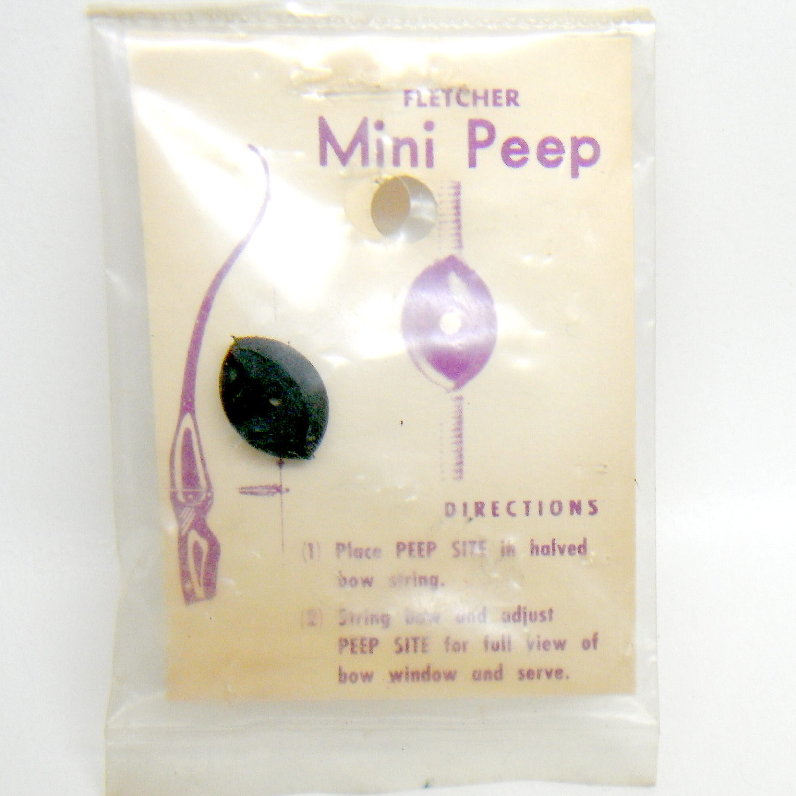 NEW FLETCHER MINI PEEP STRING SIGHT AID for HUNTING & TARGET RECURVE & LONG BOW 