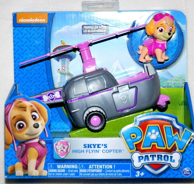PAW PATROL SKYE & High Flyin Copter Helicopter Vehicle *NEW
