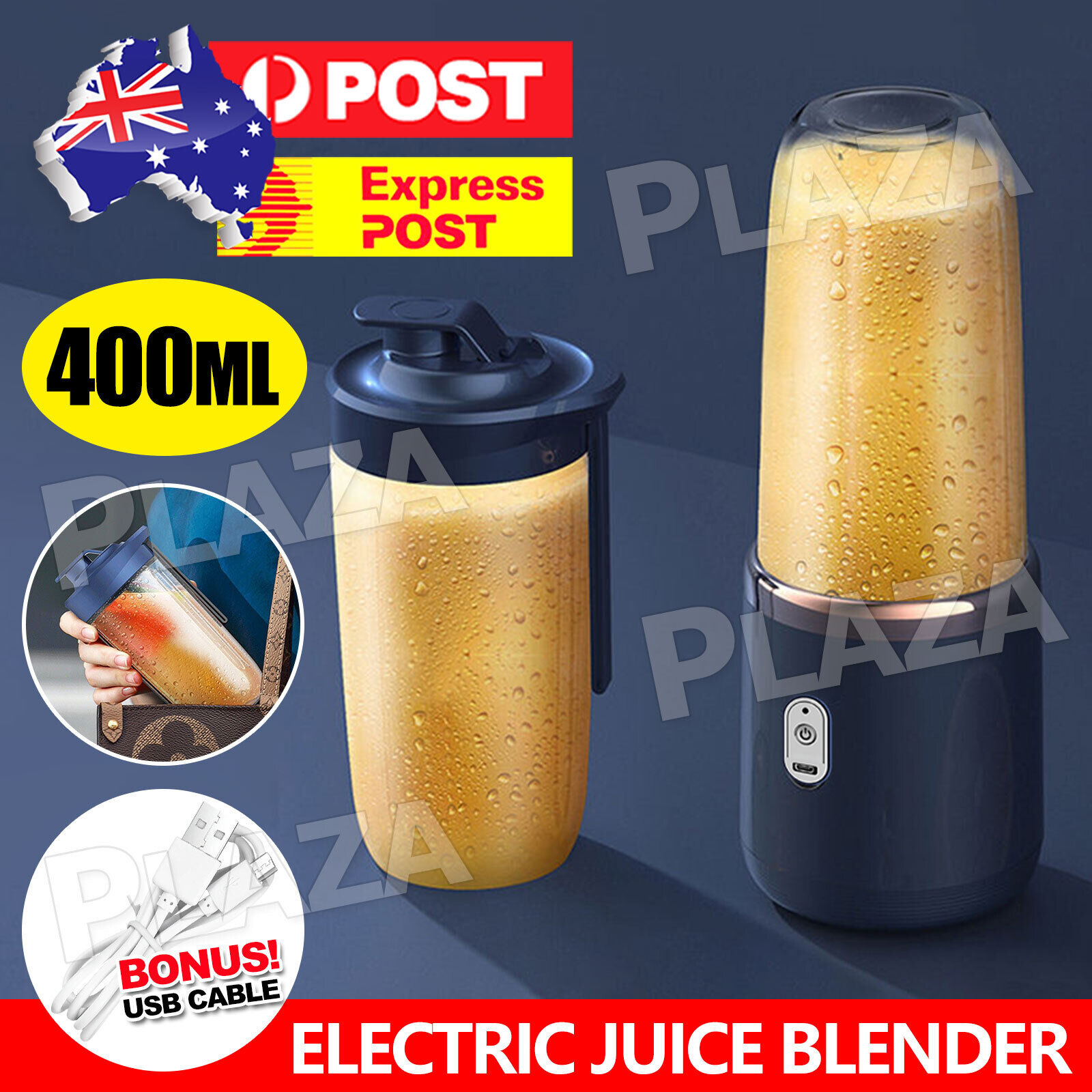 Portable USB Electric Fruit Juicer Blender Bottle Juice Shaker Smoothie Maker OZ