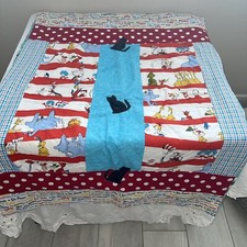 cat the hat dr seuss baby quilt blanket 34x48 inches reversible