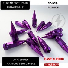 20pc Purple 3.18 Spike Lug Nuts 12-20 Bulge Acorn For Jeep 5x4.5 5x5 5x5.5 20pc Purple 3.18 Spike Lug Nuts 12-20 Bulge Acorn For Jeep 5x4.5 5x5 5x5.5