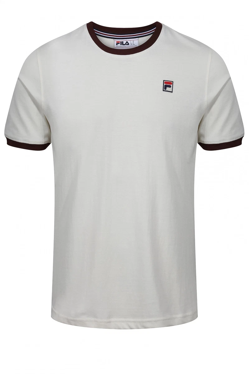 Fila Vintage Marconi Essenziale Suoneria T Shirt Egret Marrone