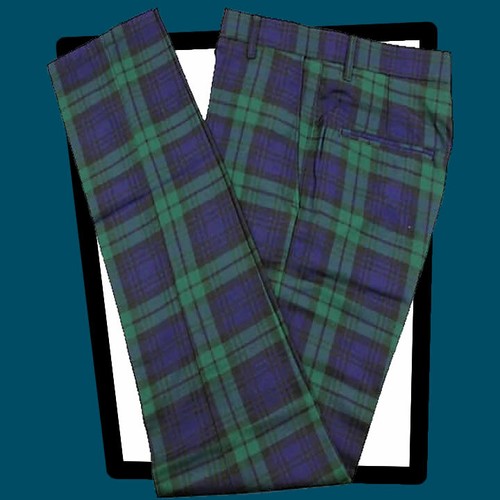 FLY Blue Blackwatch Tartan TROUSERS | eBay
