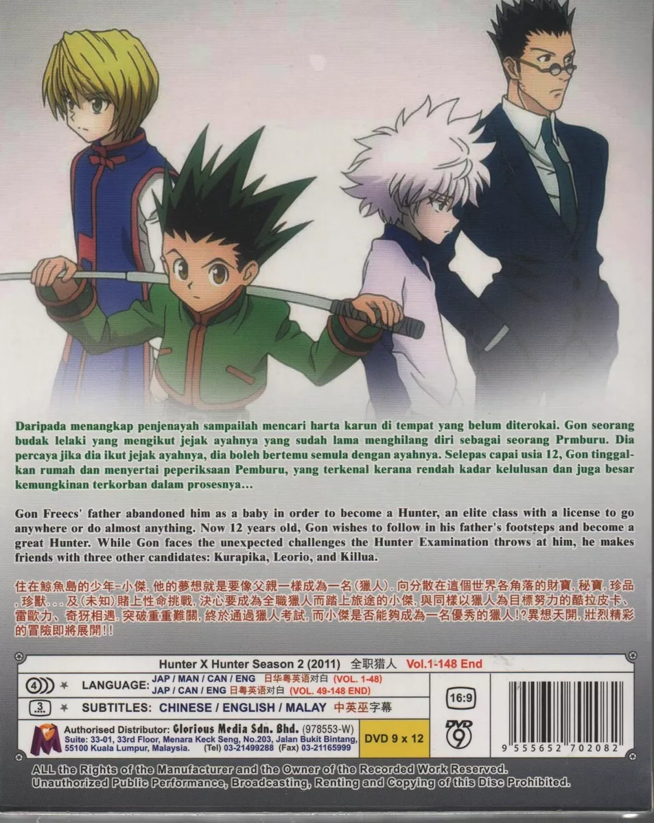 DVD Anime Hunter X Hunter Season 2 (2011) Vol.1-148 End English Dubbed