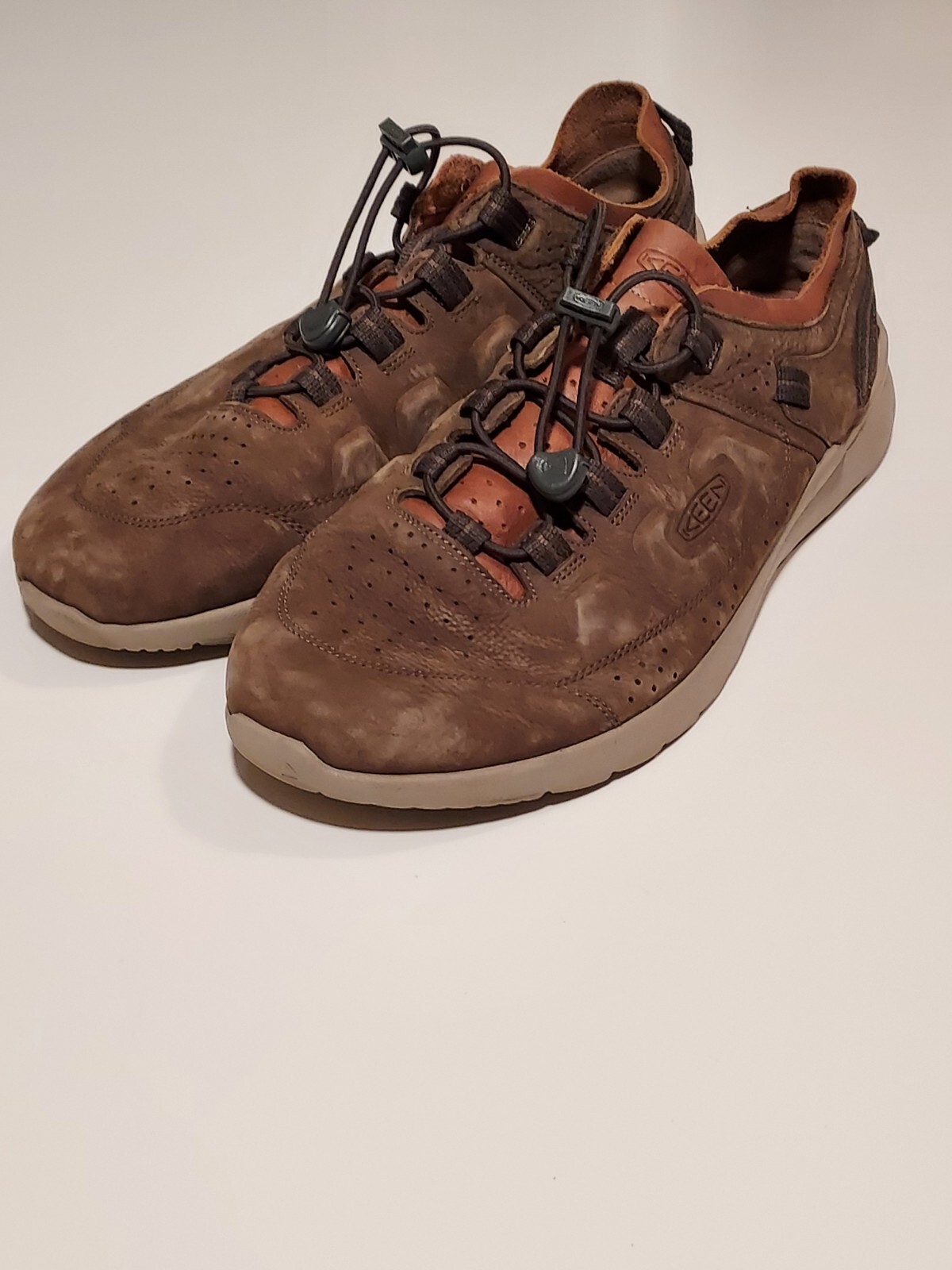 Scarpe da trekking da uomo Keen US 11 5 marroni in pelle all'aperto appassionate