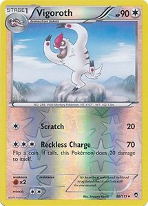 Vigoroth 82/111 XY Furious Fists REVERSE HOLO PERFECT MINT! Pokemon