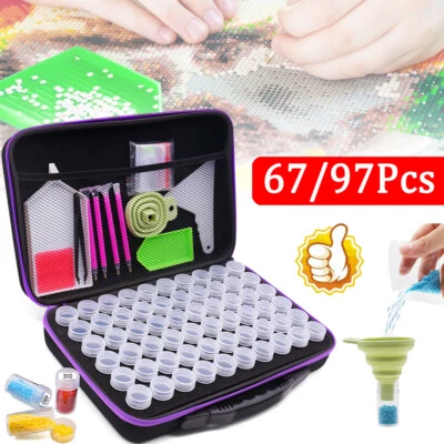 30/60 Slots Diamond Painting Storage Box Embroidery Nail Art Beads Diamond Case