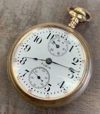 RARE Elgin Gold Filled Cal. 390 21 Jewels Wind-Indicator Original Pocket Watch